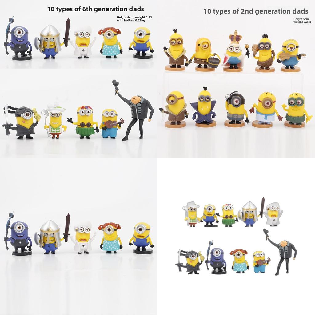 Minions Pvc Keychain Cake Decor Accessory With Cartoon Character Design For Kids And Teens