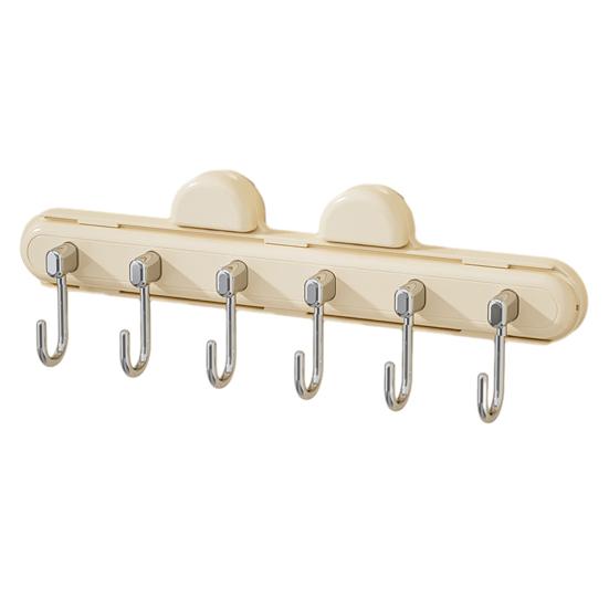 Suction Cup Hook Retractable Design Hanger Strong Load-bearing Simple Installation Bathroom Kitchen Tool Hook Towels Keys Holder