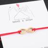 Couples Red Bracelets Women Stainless Steel Beads Infinite Love Black Rope Bracelet Women Weaving Adjust Bracelet For Women Gift