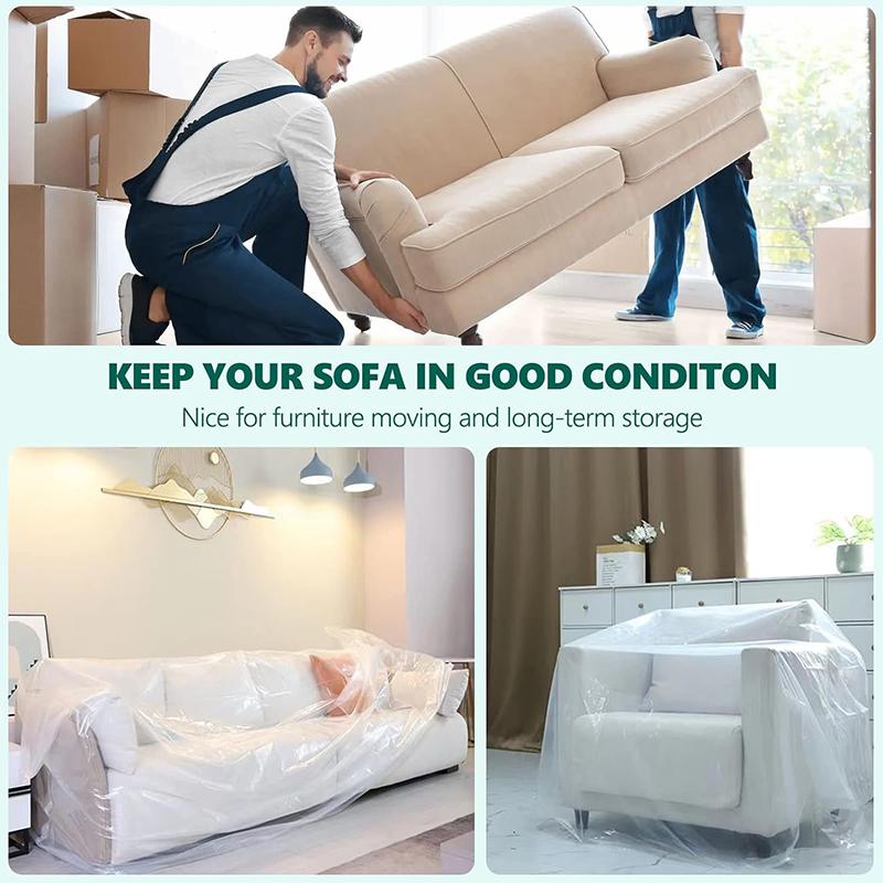 Couch Cover Pet Plastic Cover Transparent Cat Scratch Protector Waterproof Sofa Cover For Protection Against Cat Dog Clawing