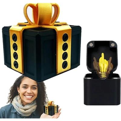 The Annoying Present with Middle Finger In A Box Gift Box with Screws Prank Surprise Pop-Up Novelty Funny Gifts for Adult Toys