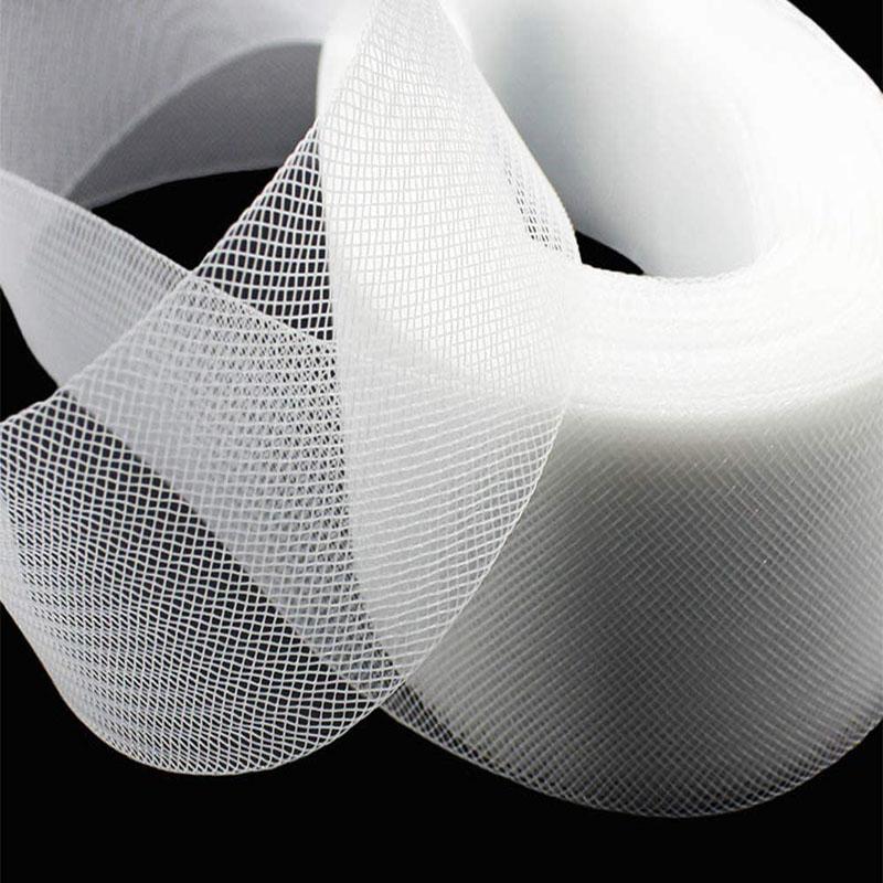 1-10cm Flat Plain Hard Stiff Rigid Crin Horsehair Braid Polyester Boning for Sewing Wedding Dress Dan Formal Dress Acssory