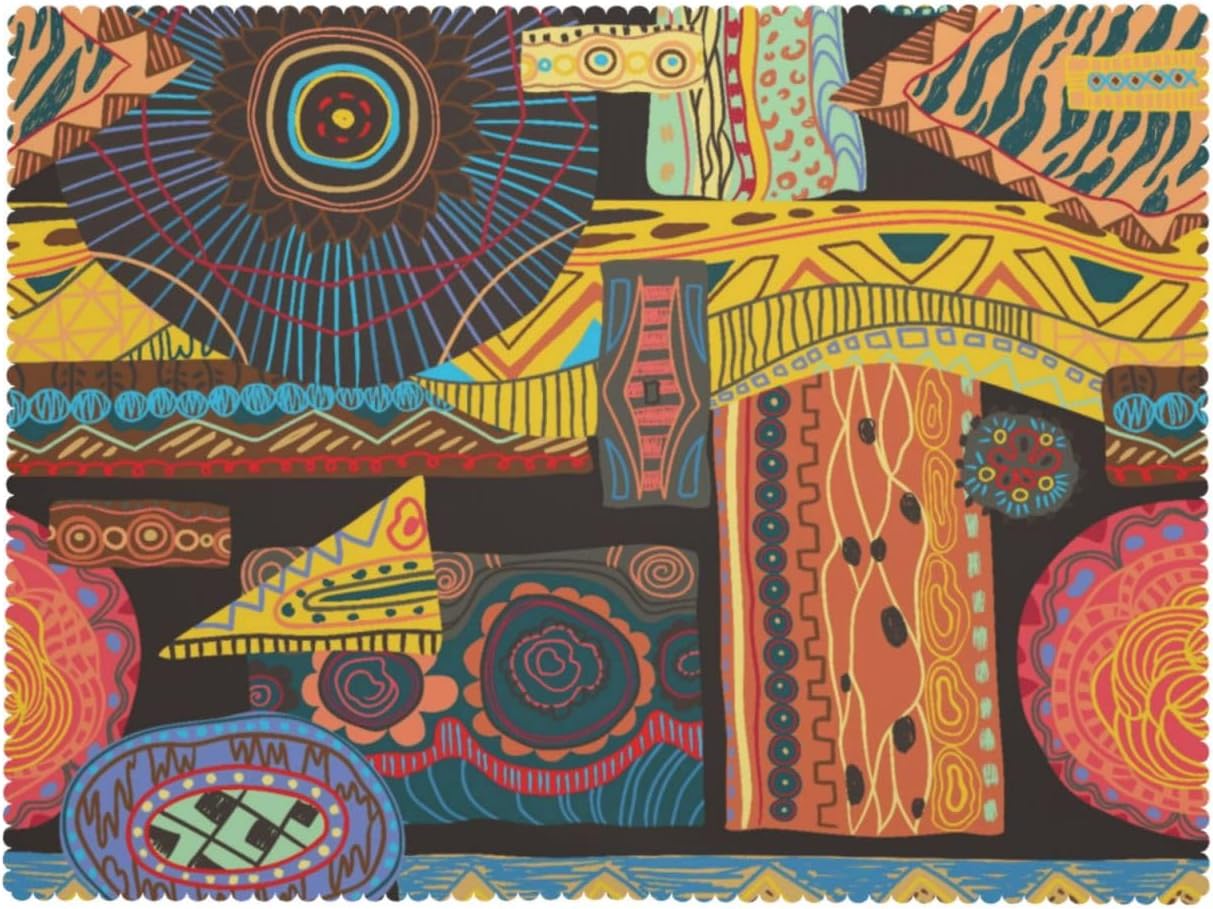 Afrikaans Tafelkleed Etnisch Stammen Kleurrijk Kunst Geometrisch Tafelkleed Kreukbestendig Keuken Eetkamer Feest Decoratie 140x220cm