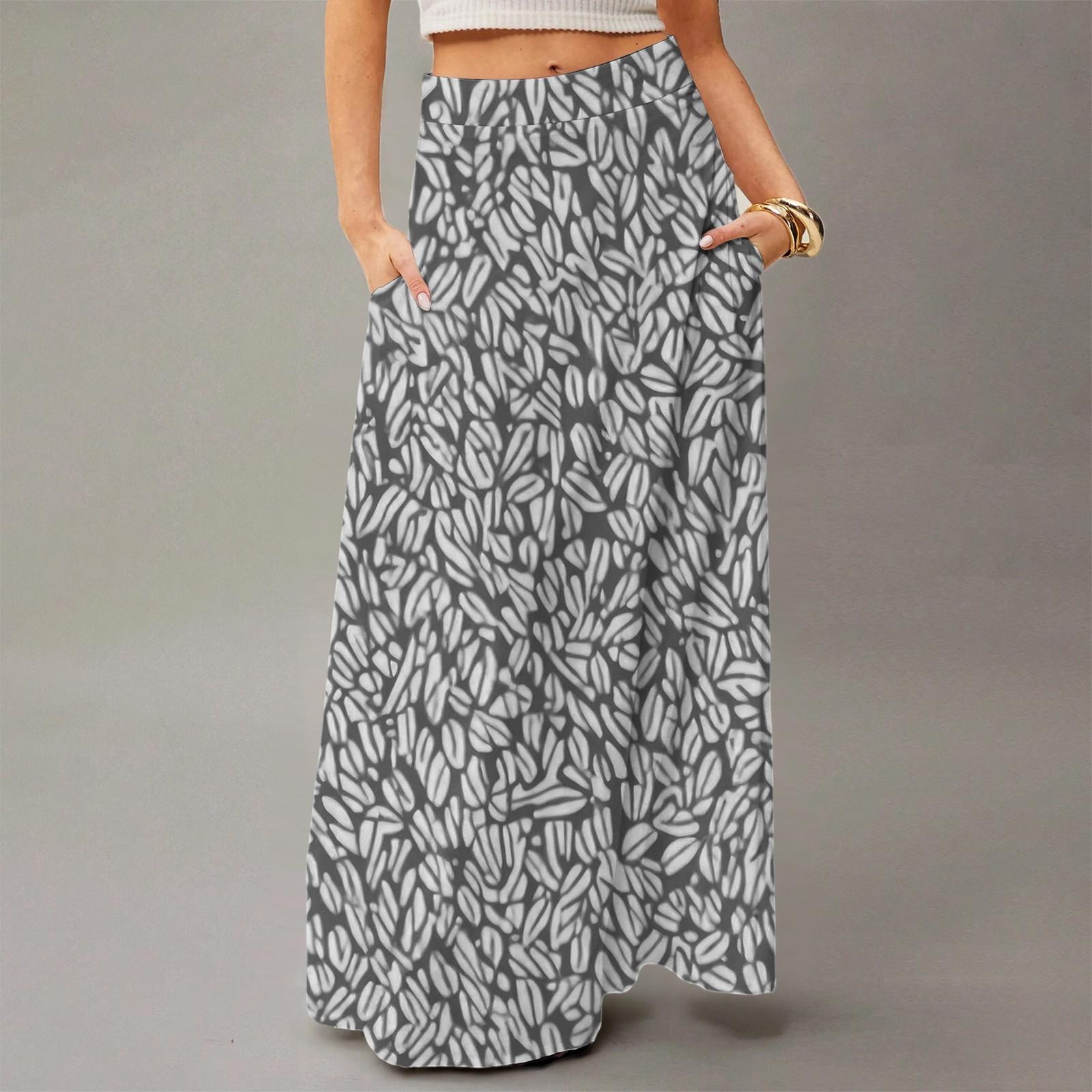 

Женское струящееся платье макси, обычная повседневная юбка в стиле бохо с цветочным принтом S