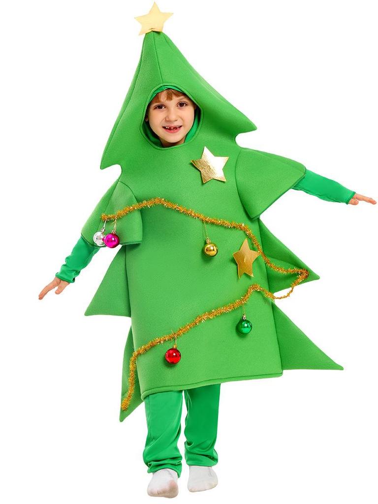 Çocuk Bayram Gösterileri ve Kostüm Partileri İçin Işıklı Yılbaşı Ağacı Kostümü