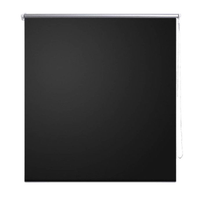 Blackout Roller Blind 100 X 230 Cm Black 240159