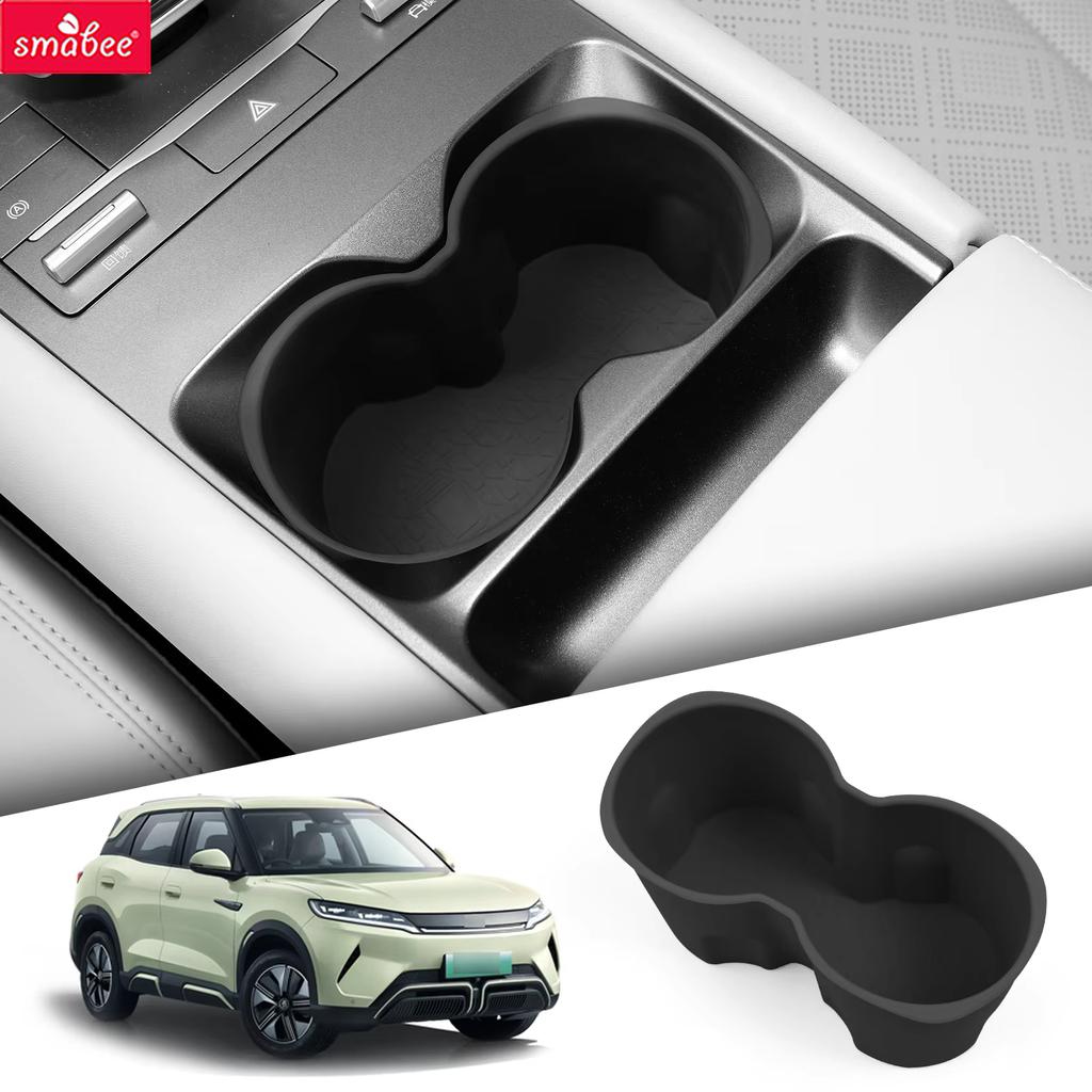 Smabee for BYD ATTO 2/Yuan UP 2024-2025 (With Gear Shift) Silicone Central Cup Holder Storage Box Shock-Absorbing Accessoreis