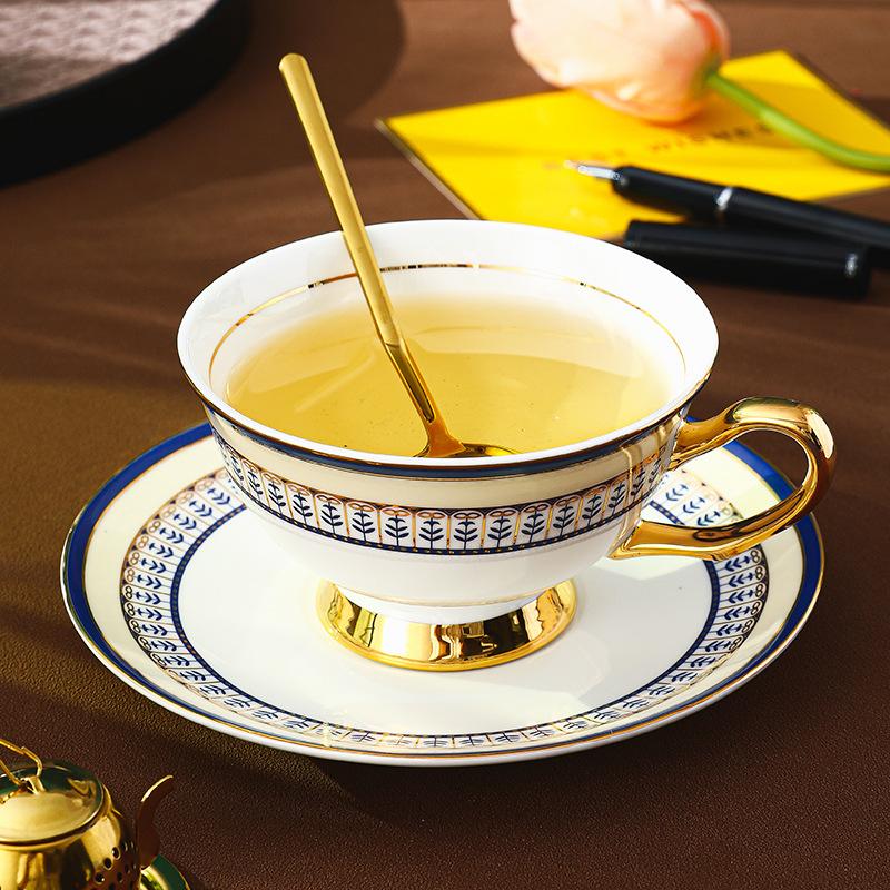 British style European ceramic bone china coffee cup and saucer set, premium British afternoon tea set, tea cup gift box