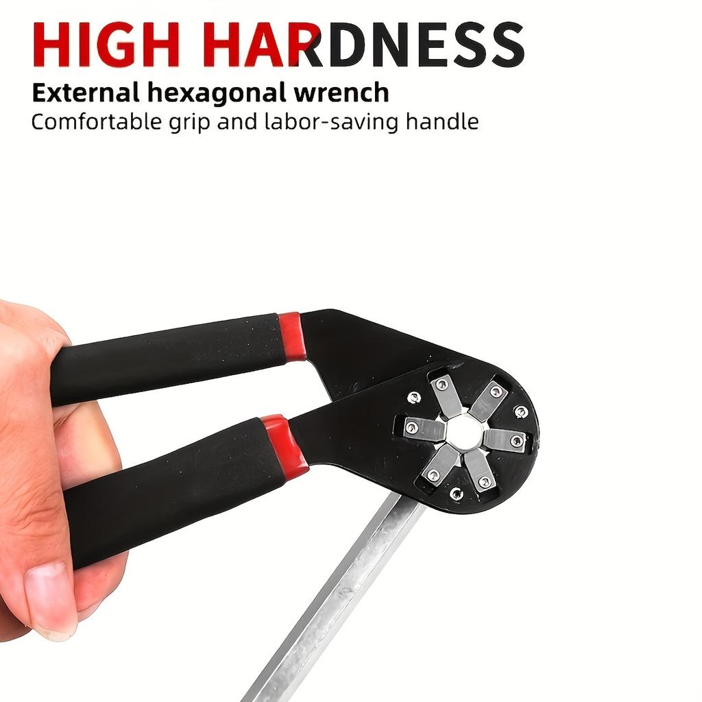 Professional Heavy-Duty Adjustable Wrench - Wide Jaw, All-in-One Tool for Plumbing & Home Fixes.