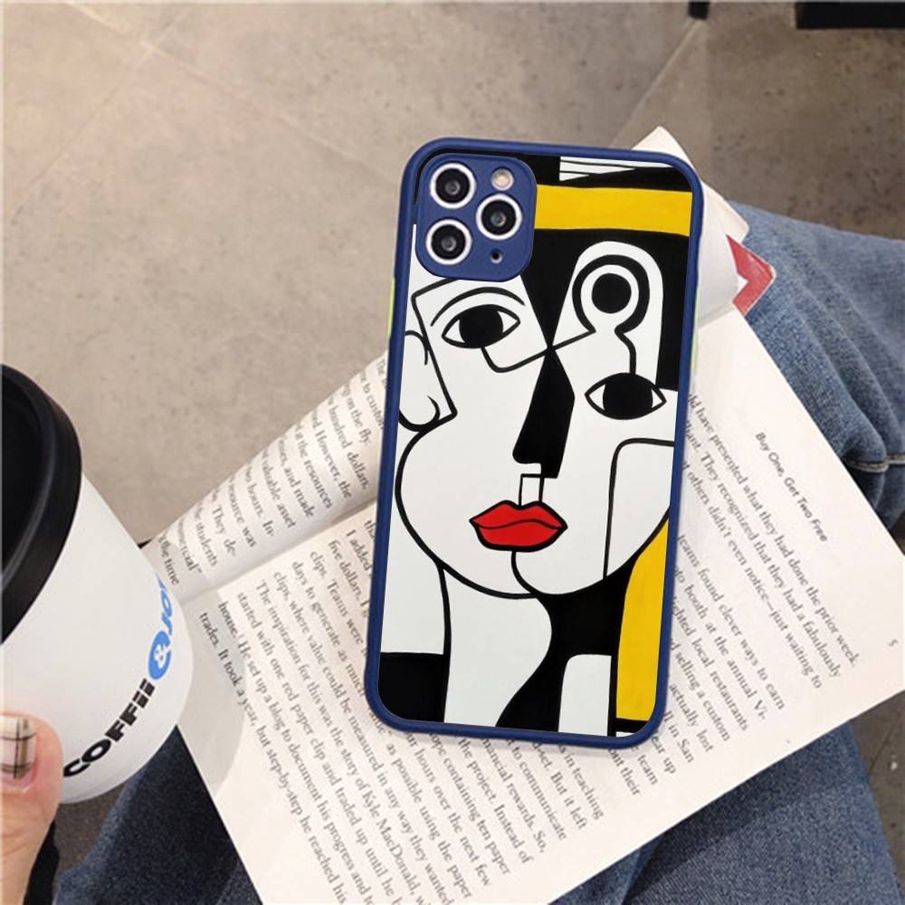 

Picasso Abstract Art Painting Phone Case For Iphone 16 14 15 16 13 12 11 16 Pro Max X XS MAX Plus Cover Matte TPU iphone 15