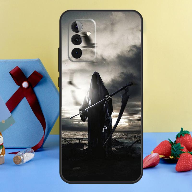 Death Grim Reaper Skull Case For Samsung Galaxy A13 A33 A53 A16 A17 A54 A34 A14 A15 A35 A55 A52 A12 A32 A26 A36 A56