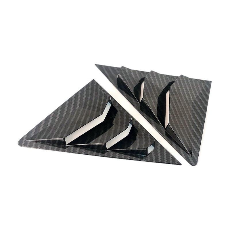 For Toyota Mark X Reiz 2005-2017 Car Rear Louver Window Side Shutter Cover Trim Sticker Vent Scoop ABS Carbon Fiber Accessories