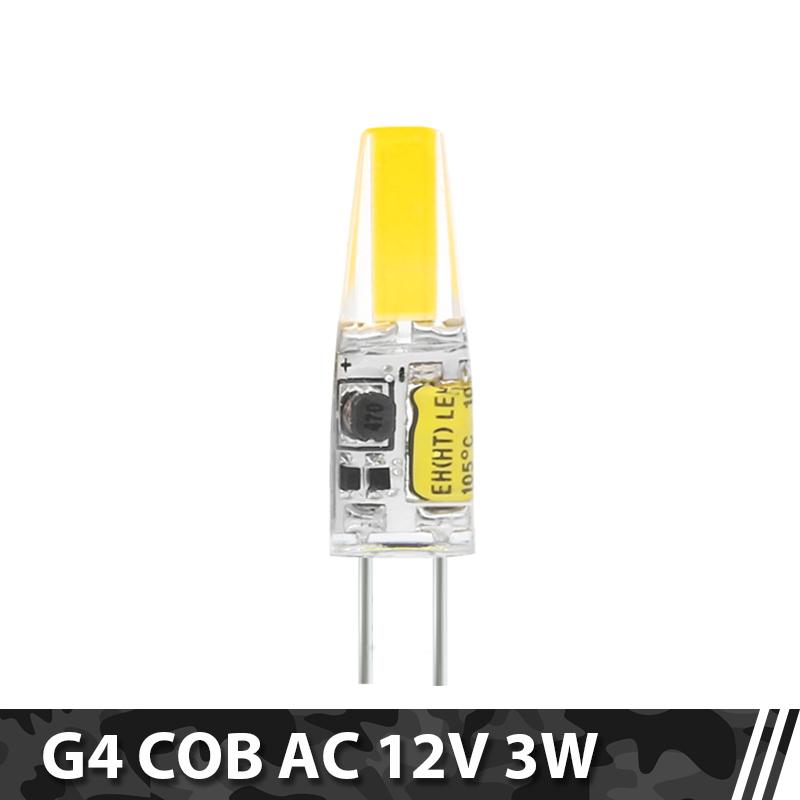 10pcs/lot COB LED G4 AC DC 12V 220V 3W 6W Light Bulb Dimmable Mini LED Lamp Spotlight Chandelier Lighting Replace Halogen Lamps