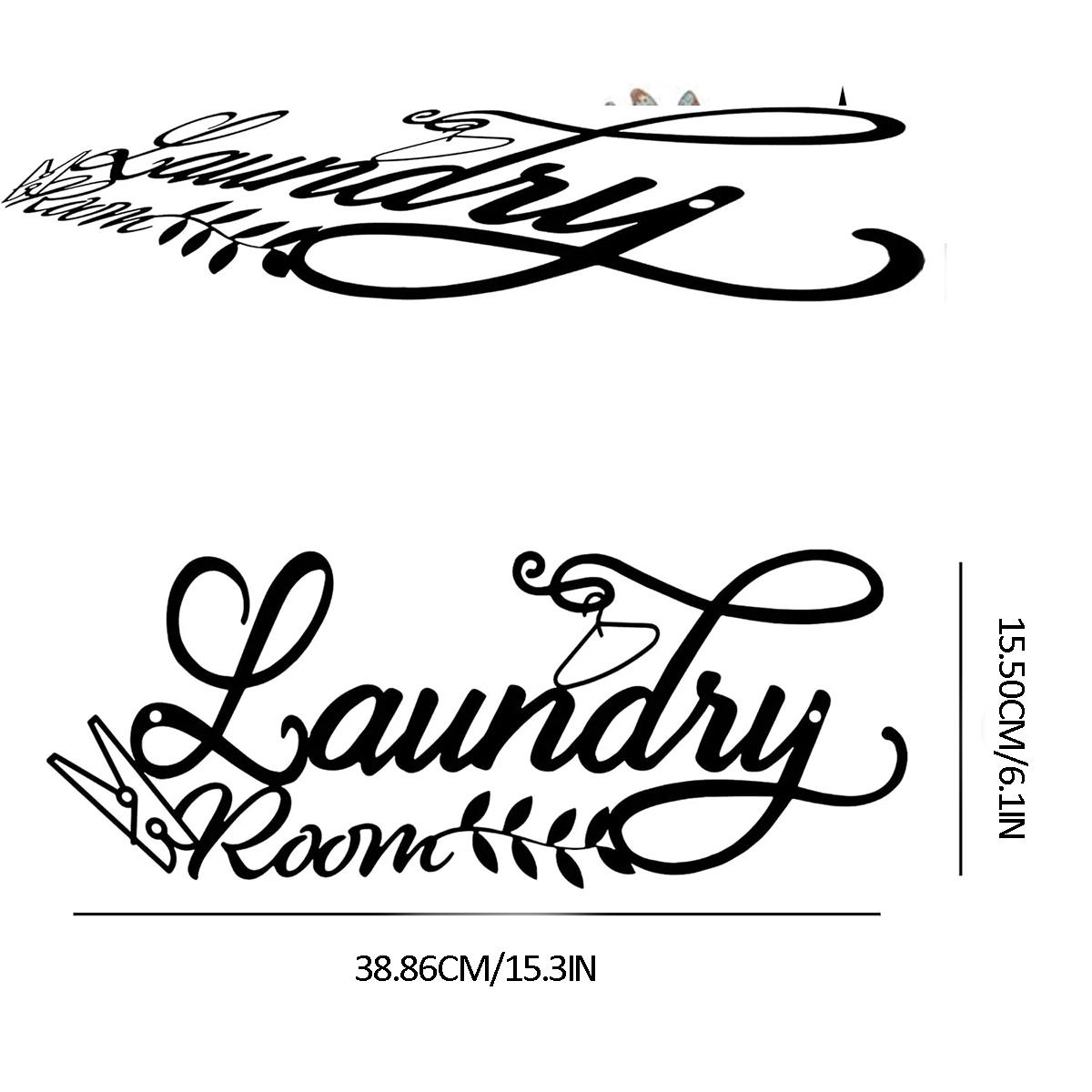 

Декор для прачечной Винтажная металлическая настенная табличка - Фон для настенного искусства в прачечной. Стильные аксессуары для декора ванной комнаты. Элегантный Функциональный. чёрный