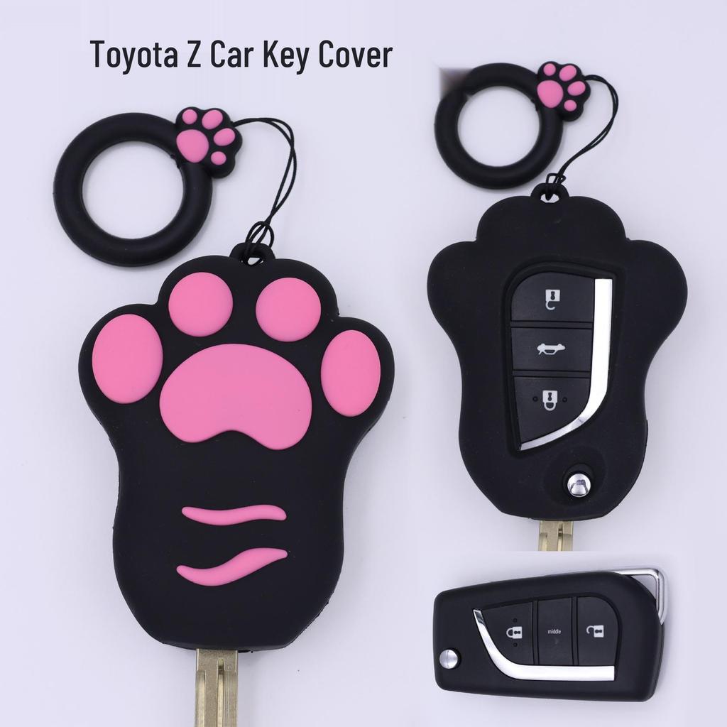 Cat Paw Cartoon Key Cover for Yamaha & Honda Motorcycles
