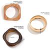 Ingemark 3 Styles Boho Resin Acrylic Thick Bangles for Women New Trendy Goth Geometric Wide Arm Bracelets Daily Jewelry Gift