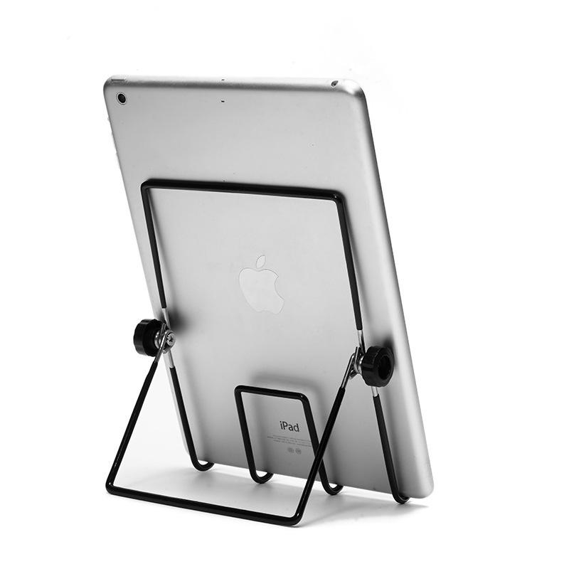 Soporte Plegable Portátil para Teléfono Móvil y Tablet con Diseño Triangular de Alambre de Hierro