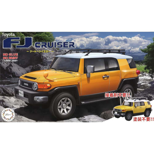 Fujimi Model 1/24 Scale NEXT Series No. 10 Toyota FJ Cruiser (Two-Tone Yellow) Pre-Colored Plastic Model Car NX10