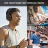 9D Surround Sound Wireless Bluetooth Headphones Over Ear Headsets True Sports Earphones Support TF/AUX Music Player with HD Mic