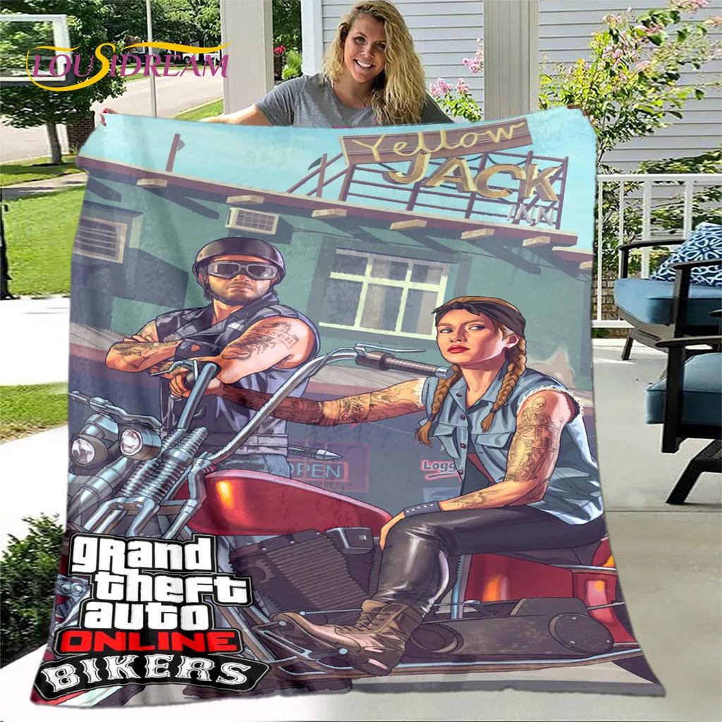 Grand Theft Auto GTA Game Gamer Soft Plush Blanket,Flannel Blanket Throw Blanket for Living Room Bedroom Bed Sofa Picnic Cover