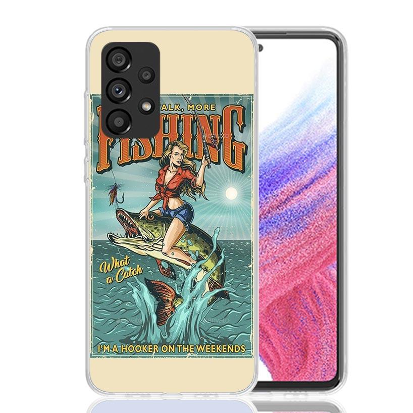 Fishing Club Graphic Phone Case for Samsung Galaxy A17 A16 A15 A14 A13 A57 A56 A55 A54 A53 A37 A36 A35 A34 A33 A26 A25 A24 A23 G