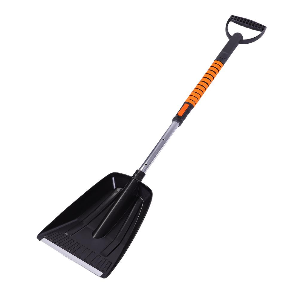 Car Snow Shovel Kit Extendable Ice Removal Scraper with Foam Grip 180 Degree Rotating Brush for Truck SUV Vehicle