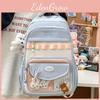 Girls Korean Style Backpack With Breathable Nylon Material For School And Travel