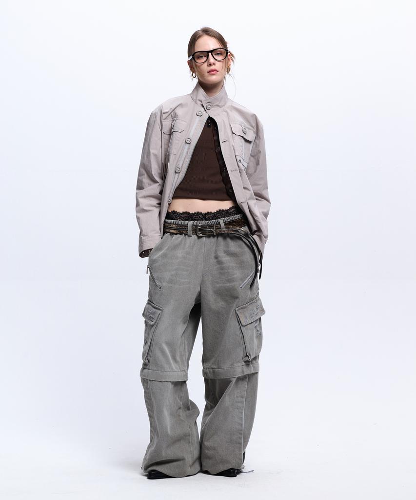 Rssc Denim Mixed Cotton Field Jacket - Gray