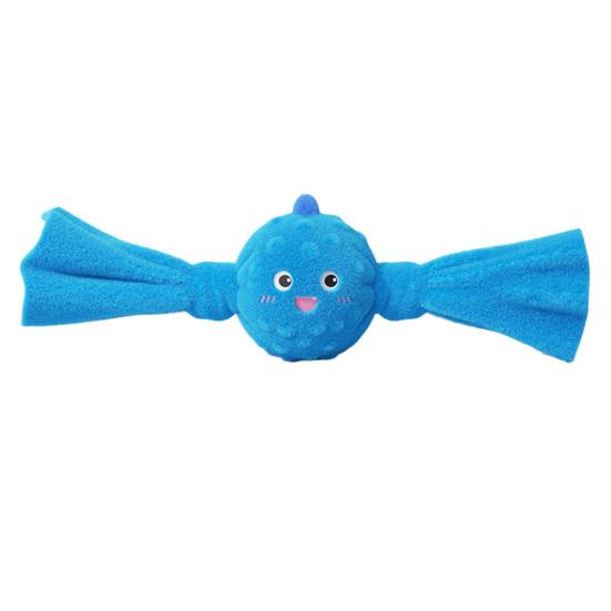 Squeaky Plush Dog Toy Bouncy Ball Dog Chew Toy Interactive Tug-of-War Toy for Dogs Teeth Cleaning Puppy Teething