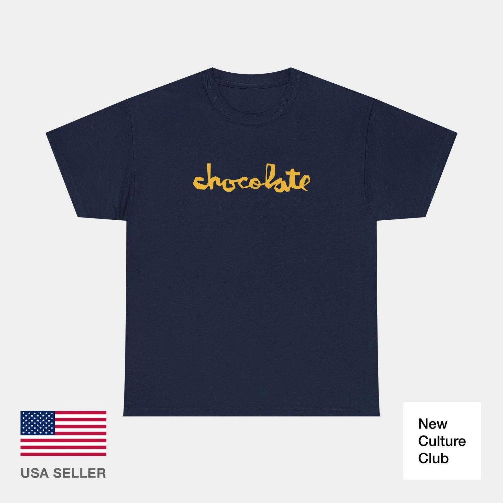 chocolate skateboards Vintage Logo Yellow Chunk Classic Skate T Shirt Print XXXL
