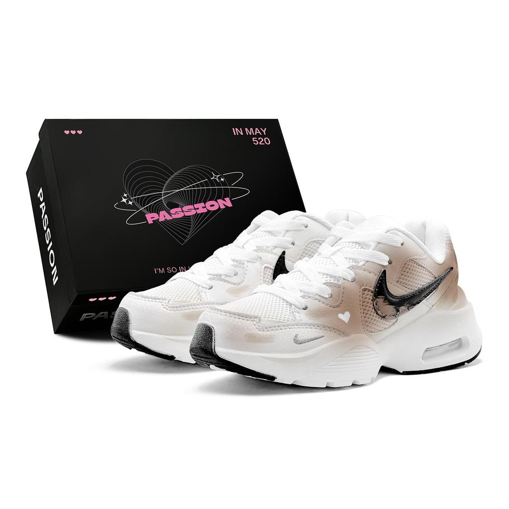 Nike Air Max Fusion Abrasion Resistant Low top Running Shoes Women's Brown White CJ1671-100(TeamS2-S-BOX)