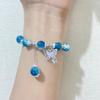 Fashion Ladies Crystal Glass Butterfly Stretch Bracelet Jewelry