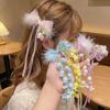 Floral Designs Tulle Bow Hair Clips Sequin Lolita Dress Hair Accessories For Girls