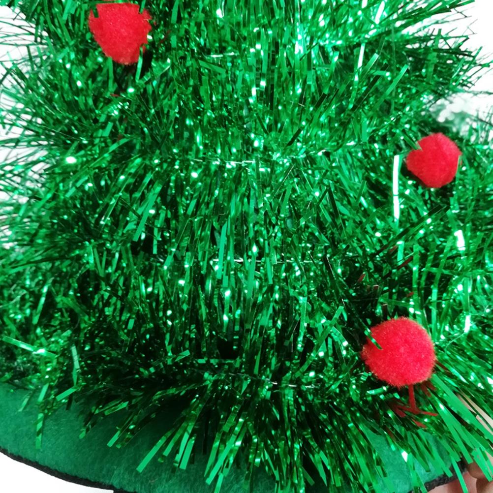 Luminous Christmas Tree Hat with Star for Christmas Party Fancy Dress Props for Kids Adult Xmas