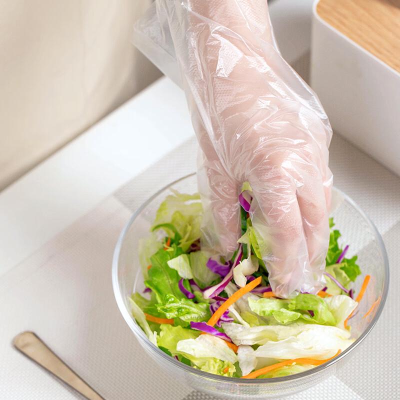 CHAHUA 100-Count Disposable Plastic Gloves