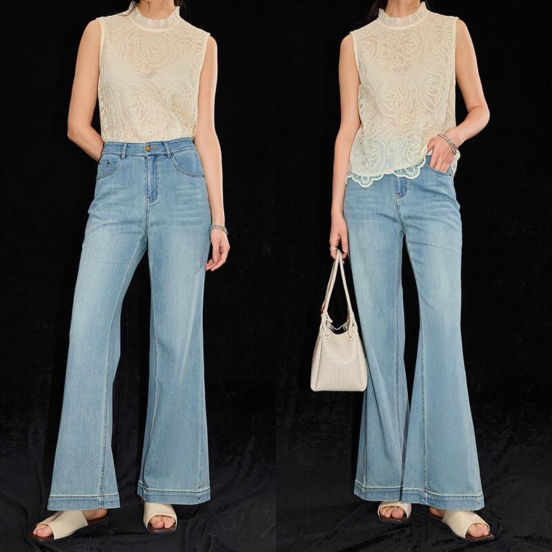 Women s High-Waist Tencel Denim Flared Jeans XL