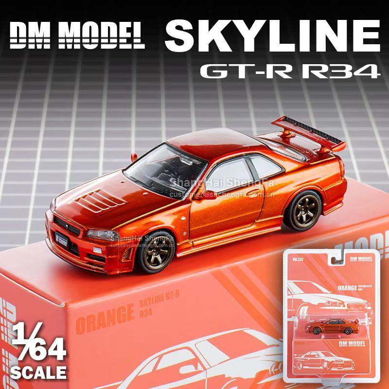 In Stock DCTDmmodel 1:64 Nissan Skyline Gt-R R34 - Alloy Die-Cast Model Jdm Icon Collectible Car Desktop ornaments model gifts