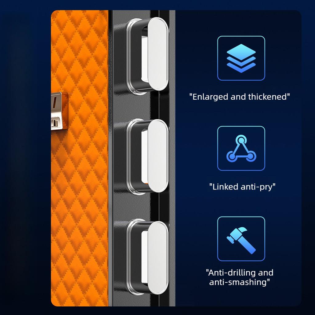 Small Safe Coffer Household Safe Deposit Box Office Hotel Electronic Fingerprint Password Lock Thickened Anti Theft Cabinet