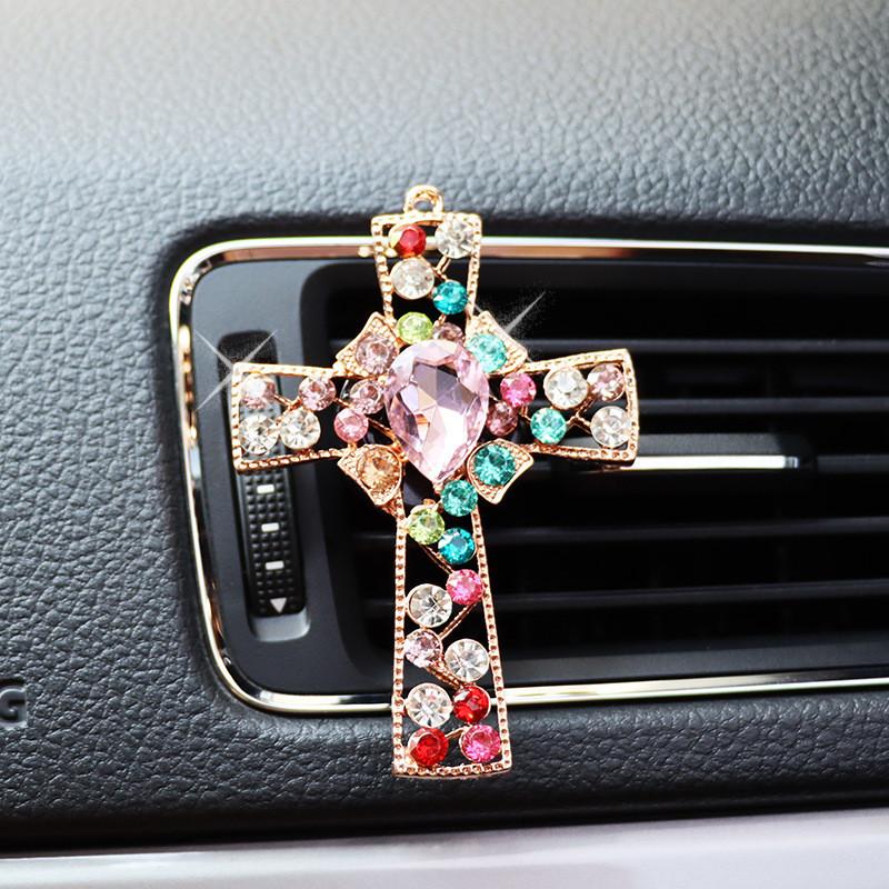 Cross-border E-commerce Exclusive Car Air Conditioner Vent Perfume Aromatherapy Clip For Car Vent Decoration Diamond Alloy Material