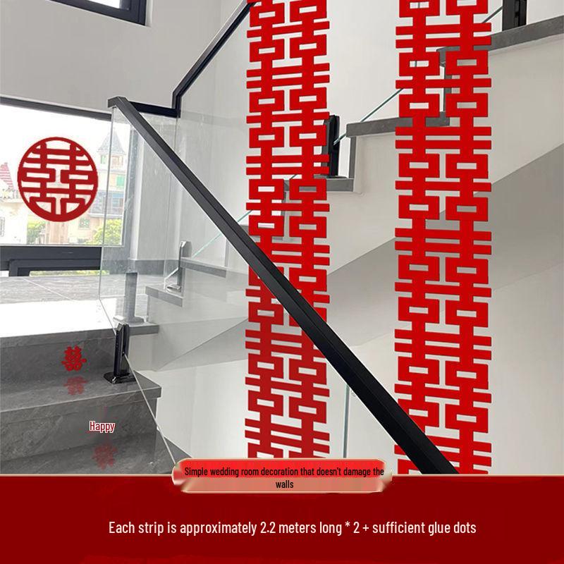 Wedding Festive Staircase Wall Decoration for Living Room and Newlywed Home