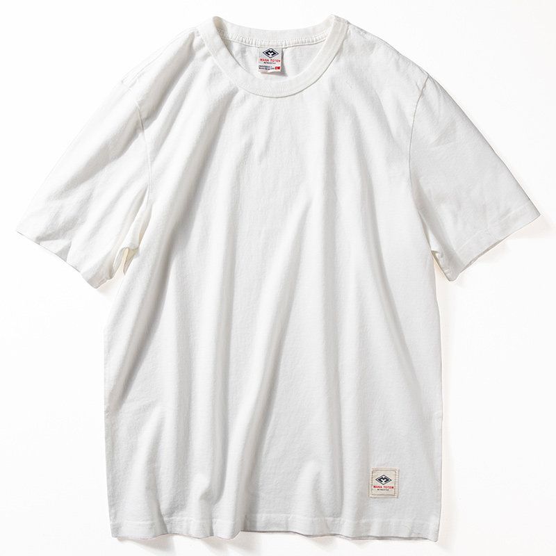 Minimalist Solid Color Retro Casual round Neck Short Sleeves T-shirt White XL