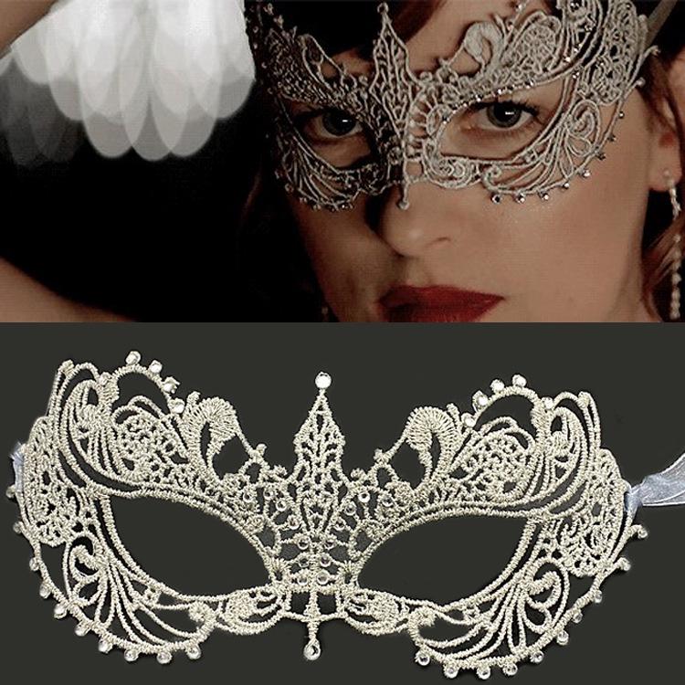 Rhinestone Lace Women's Half-Face Masquerade Eye Mask