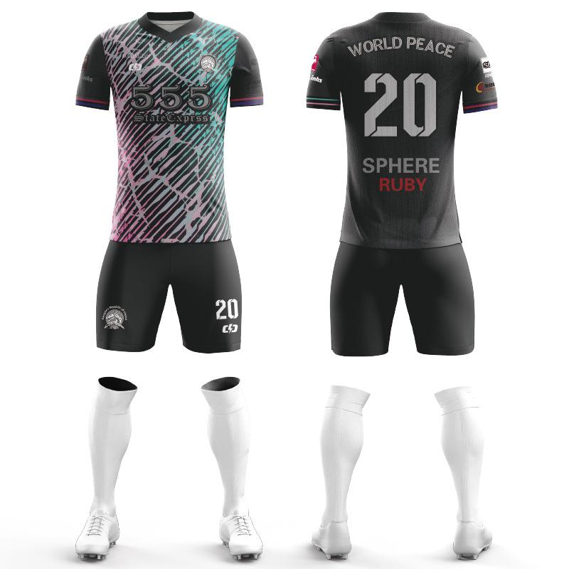 Nine-Action Football Jersey Men'S Suit Training Jersey Women'S Short-Sleeved Children'S Digital Printed Logo Jersey