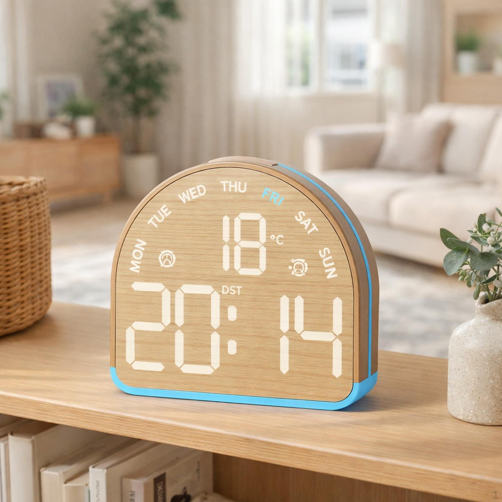 

Alarm Clock with Time And Temperature Display for Office жёлтый
