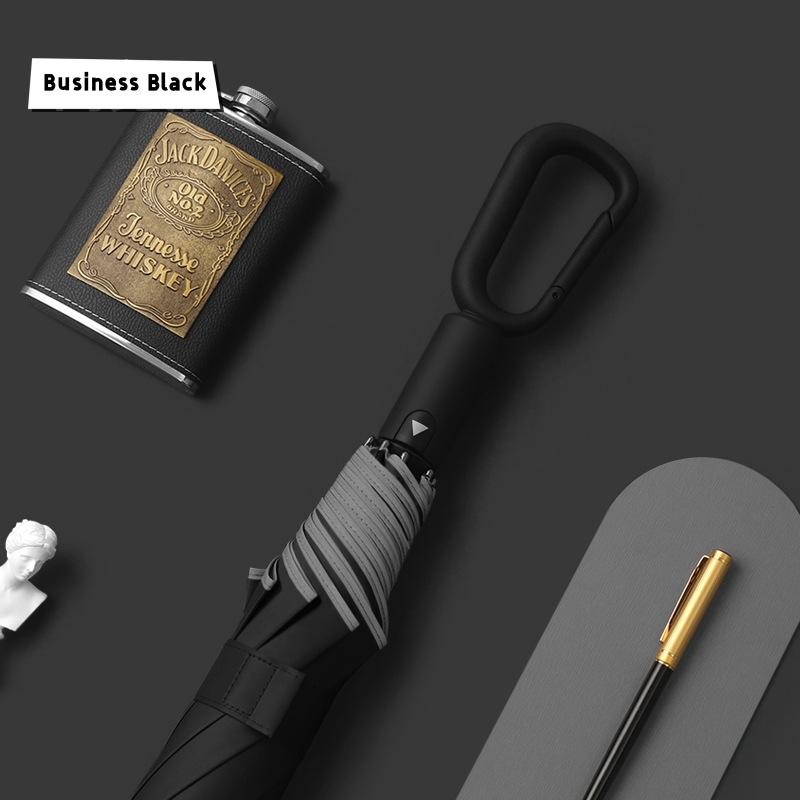 High end two fold loop buckle hook for men's automatic folding oversized Japanese and Korean style umbrellas