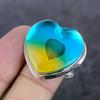 Bi-Color Tourmaline Gemstone 925 Sterling Silver Jewelry Ring Size 9
