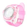 Digital Chronograph Watch Girls Student Electric Waterproof PU Strap for Swimming Sports with Colorful Night Light Alarm