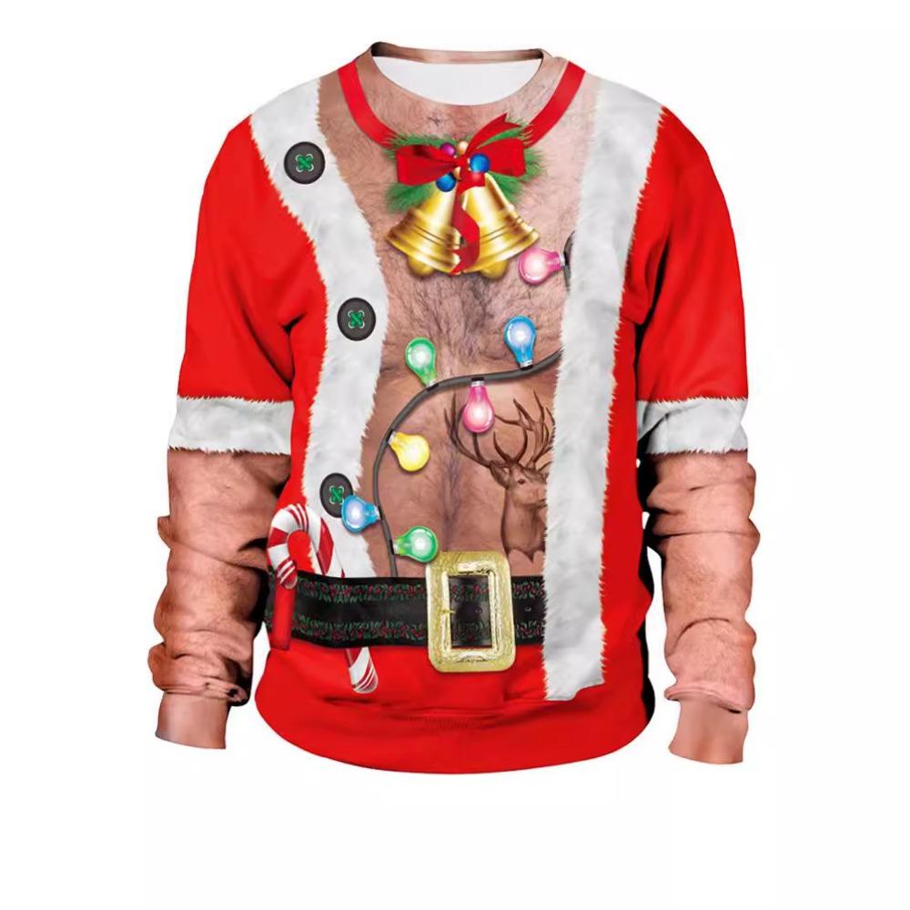 Funny Christmas Santa Shirt–Hilarious Ugly Christmas Sweater for Men