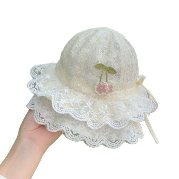 Baby Girl Summer Sun Hat With Adjustable Brim For Outdoor Protection