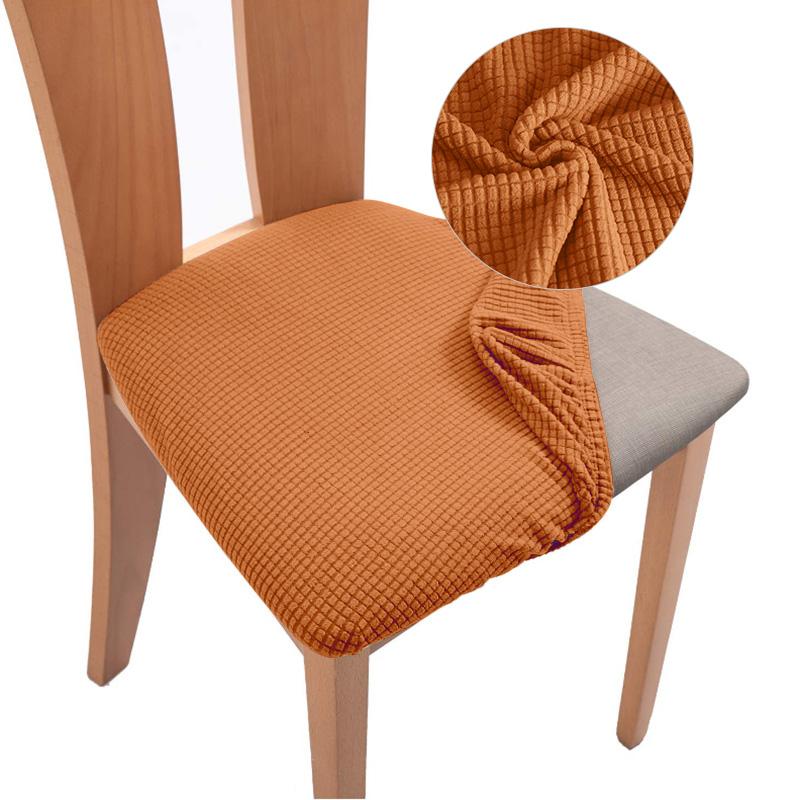 Jacquard Chair Seat Covers Chair Removable For Hone Washable Upholstered Dining Room Chair Seat Protector Cushion Slipcovers